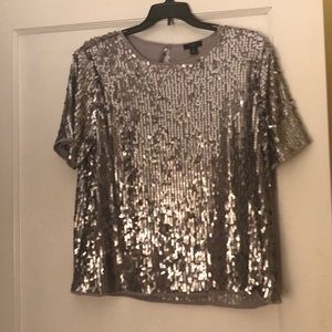 Gold sequin top